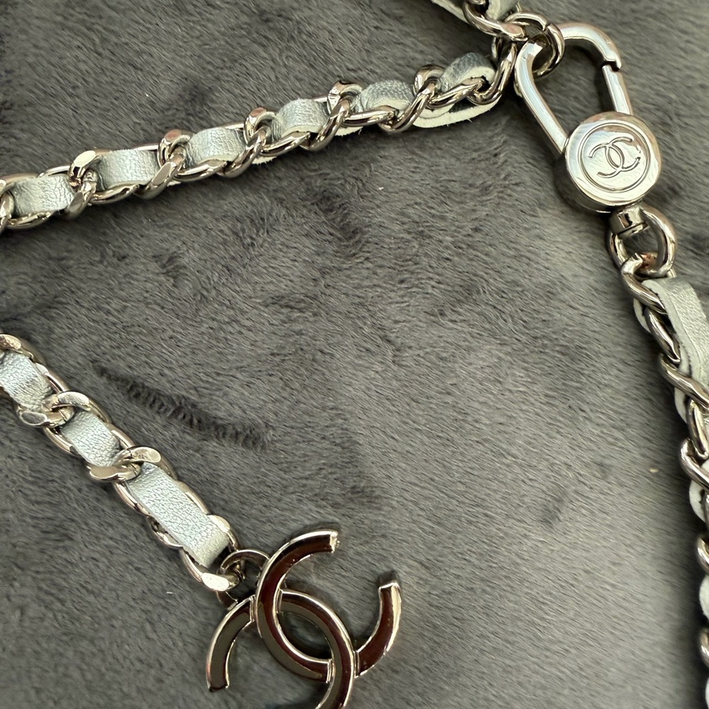 CHANEL Metallic Silver Star Crossbody Belt Bag - Picture 9 of 15
